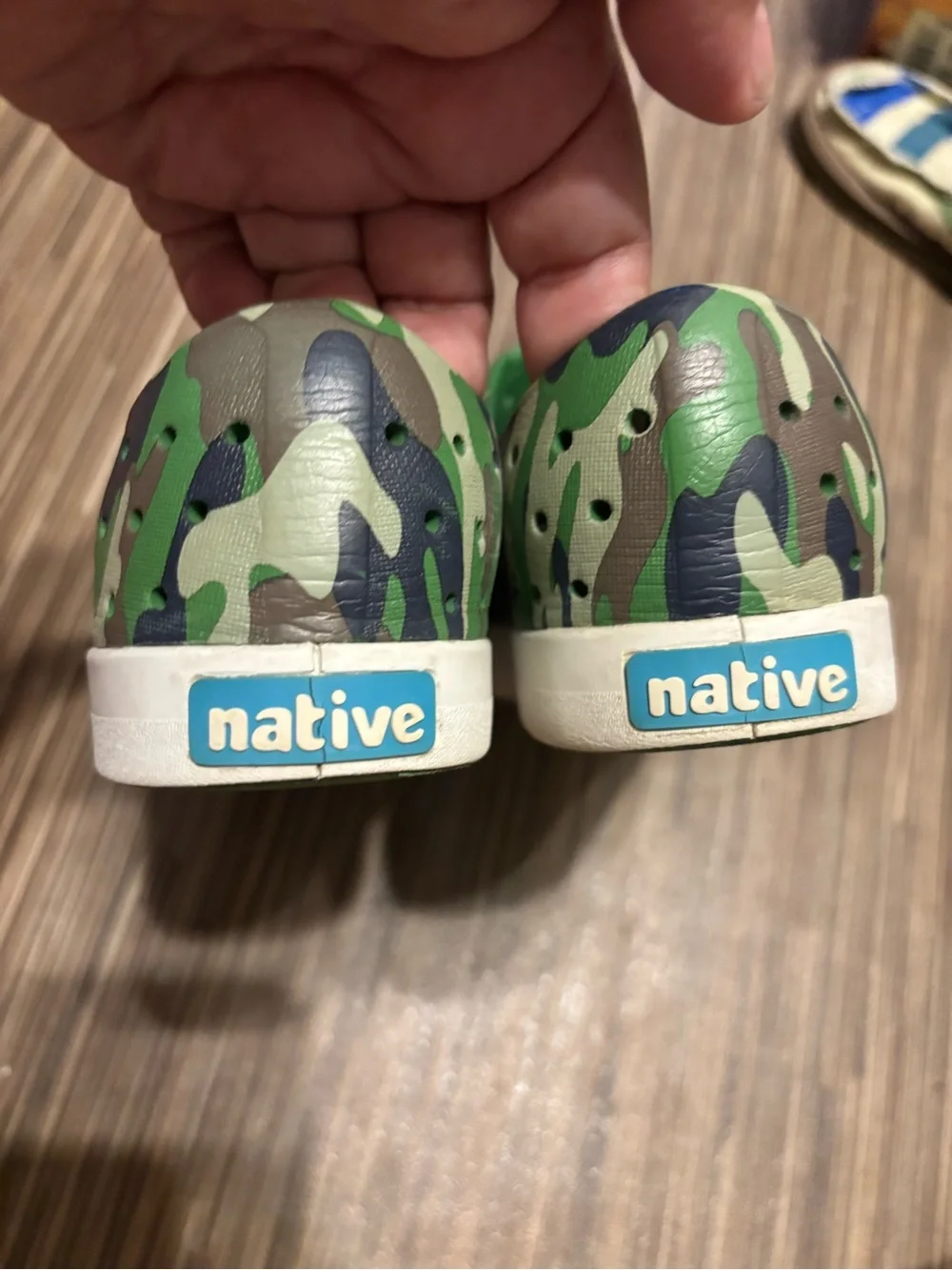 Native Big Kids | Jefferson Camouflage Green Slip-On Water Shoes